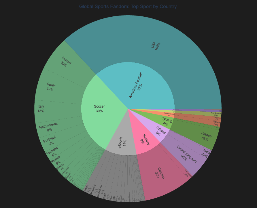 Sports Sunburst Chart